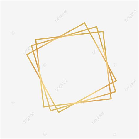 Gold Rectangle Clipart Vector, Rectangle Gold Frame Border, Watercolor ...