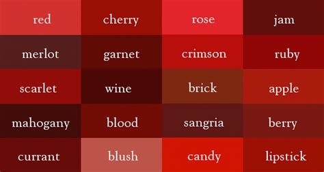 It's "Wine", Not Dark Red - Here Are The Correct Names Of All Color ...