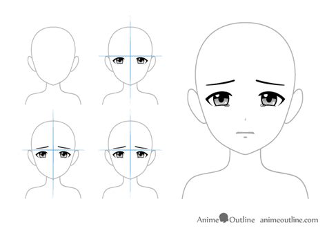 4 Ways to Draw Crying Anime Eyes & Tears - AnimeOutline