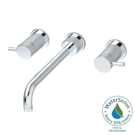 American Standard Serin Wall Mount 2-Handle Lavatory Faucet in Polished ...