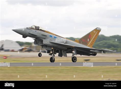 RAF Eurofighter Typhoon FGR.4 landing at RAF Fairford Stock Photo - Alamy