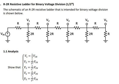 Solved R-2R Resistive Ladder for Binary Voltage Division | Chegg.com