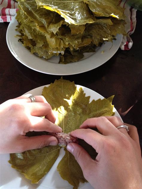 Lebanese Meat Stuffed Grape Leaves (Warak Arish) - The Lemon Bowl®