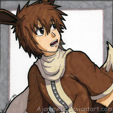 Gijinka Eevee: Who's There by AJanime12 on DeviantArt