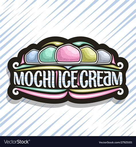 Logo for mochi ice cream Royalty Free Vector Image