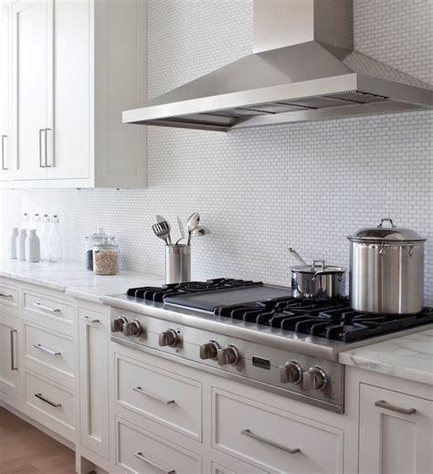 Mini subway tile | Transitional kitchen design, Kitchen stove, Kitchen ...