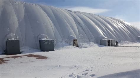 Dome in the winter stock image. Image of people, canada - 145587355