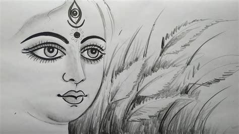 How To Draw Durga Maa Face Easy ~ How To Draw Maa Durga Face Step By ...