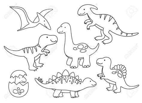 Dinosaur Outline Coloring Page