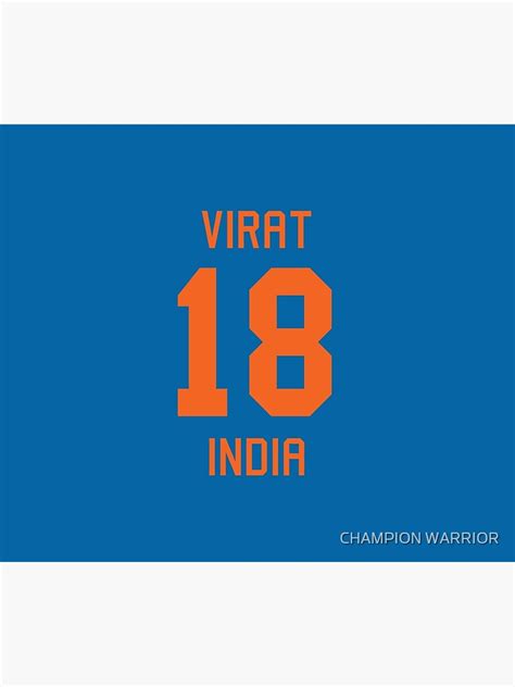 "Virat Kohli | 18 | Indian Cricket Jersey" Art Print for Sale by ...