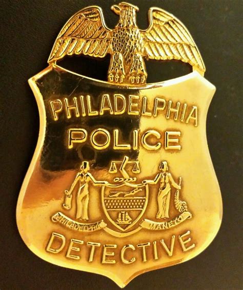 Philadelphia | Police detective, Fire badge, Detective