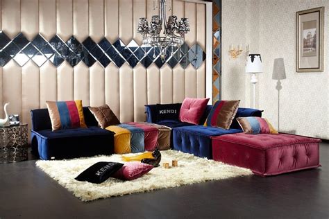 Divani Casa Dubai - Contemporary Multicolored Fabric Modular Sectional ...