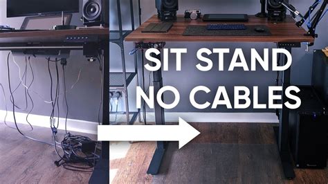 Sit Stand Desk Cable Management! - YouTube