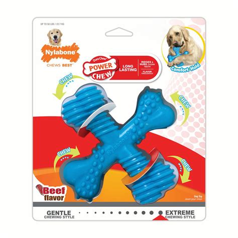 Nylabone Power Chew Dura Chew X Bone Dog Chew Toy, Beef - Walmart.com