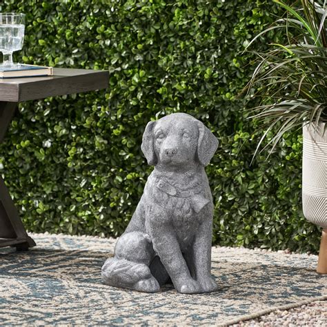 Home Loft Concepts Dog Animals Weather Resistant Stone Garden Statue ...