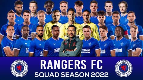 RANGERS FC SQUAD 2022 - Europa League final vs Eintracht Frankfurt ...