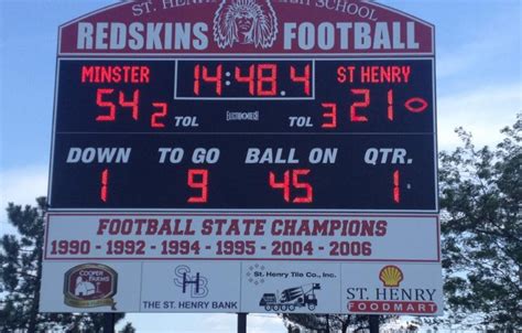 St. Henry High School Football Scoreboard Installation