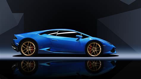 Fondos de Pantalla 1920x1080 Lamborghini Huracan Azul Lateralmente ...