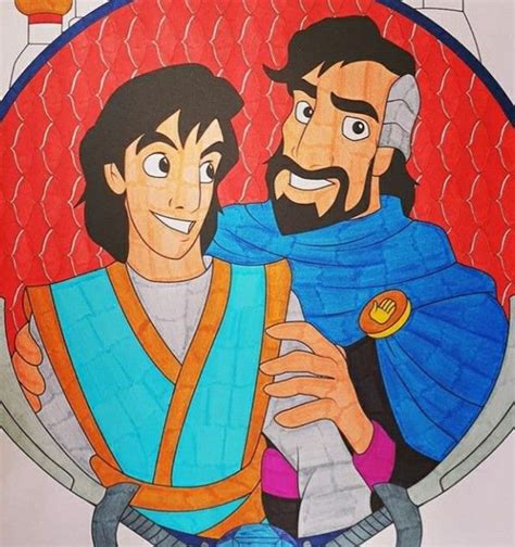 Cassim and Aladdin. | Disney fan art, Disney aladdin, Disney characters