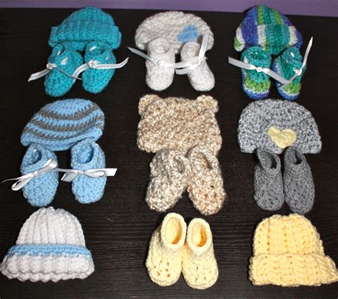 Crochet Preemie Hats & Booties Crochet Baby Clothes, Crochet Shoes ...