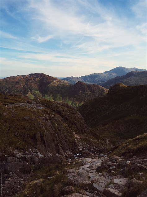 "Rocky Path With Mountains In The Distance" by Stocksy Contributor ...