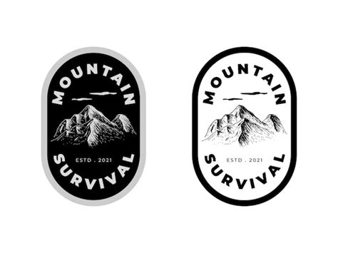 Premium Vector | Mountain survival logo design concept