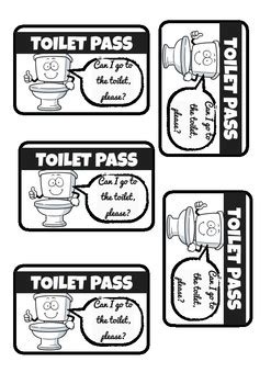 Toilet PASS by Aula de Eli | TPT