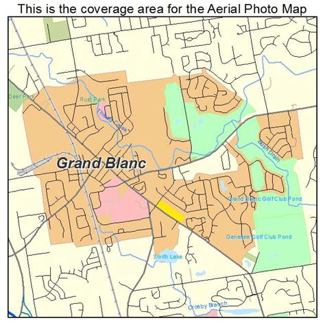 Aerial Photography Map of Grand Blanc, MI Michigan