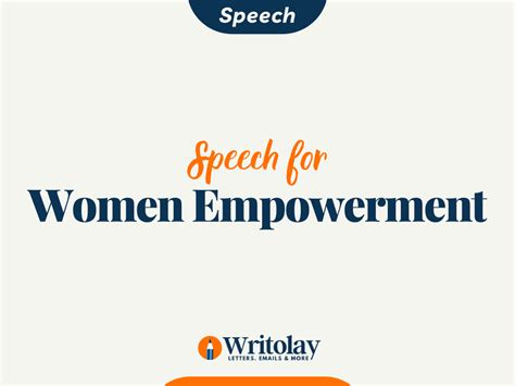 A Women Empowerment Speech Template - Writolay.Com