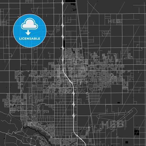 Lancaster, California - Area Map - Dark - HEBSTREITS