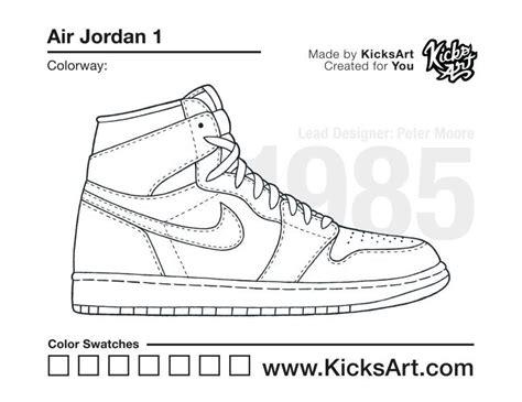 Air Jordan 1 Coloring Pages | Sneaker Coloring Pages