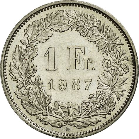 One Franc 1987, Coin from Switzerland - Online Coin Club