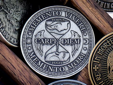 Carpe Diem Memento Mori Coin Medallion Latin Daily Stoic - Etsy Australia