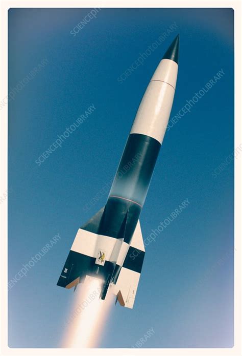 V-2 rocket launch, artwork - Stock Image - C013/8993 - Science Photo ...