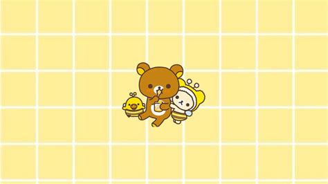 Download Bears On Yellow Pastel Cute Wallpaper | Wallpapers.com