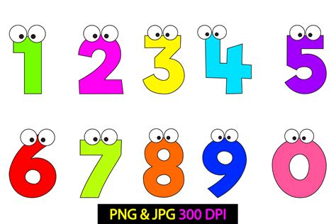 Cartoon Numbers Clipart