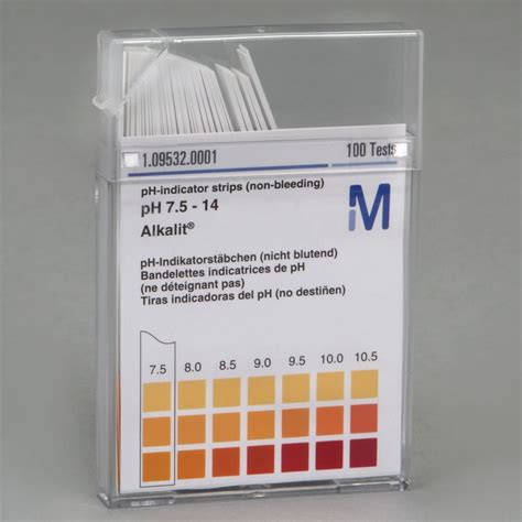 Universal pH Indicator Strips, Range 7.5-14, Pack of 100: Ph Test ...