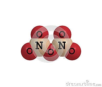 Dinitrogen Pentoxide Molecular Structure Isolated On White Stock ...