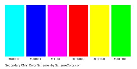 Secondary CMY Color Scheme » Bright » SchemeColor.com