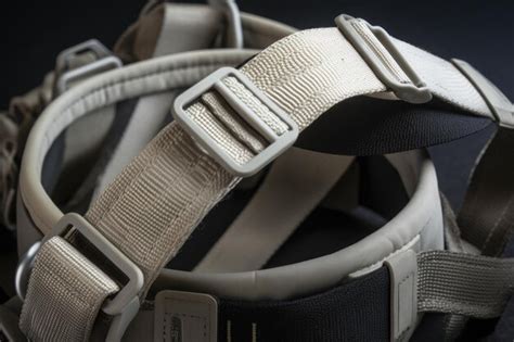 Premium Photo | Industrial respirator straps and buckles up close