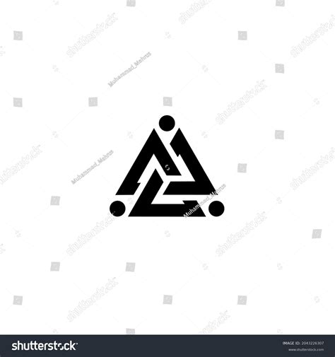 Black White Human Monogrammed Logo Design Stock Vector (Royalty Free ...