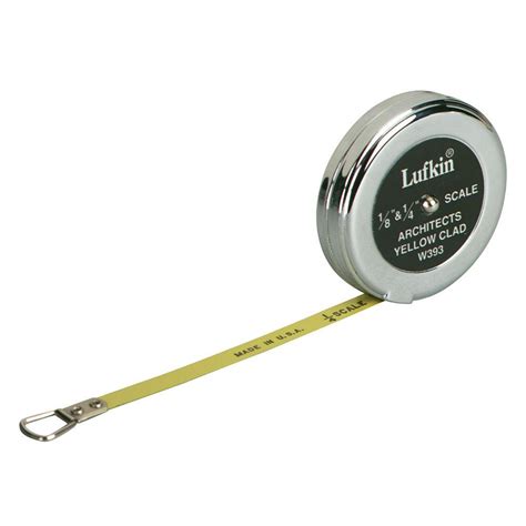 Lufkin 1/4 in. x 5 ft. Architect Foot Pocket Scale Tape-W393 - The Home ...