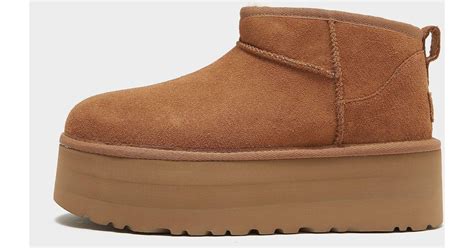 UGG Suede Classic Ultra Mini Platform Boots in Brown | Lyst Canada