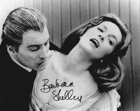 Shelley , Barbara : signed 8" x 10" b&w still from DRACULA PRINCE OF ...