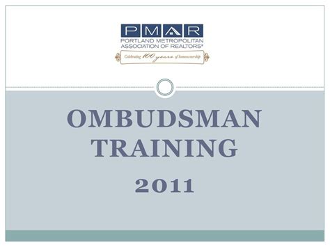 OMBUDSMAN TRAINING ppt download