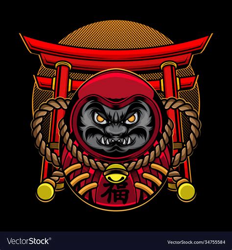 Daruma doll japanese Royalty Free Vector Image