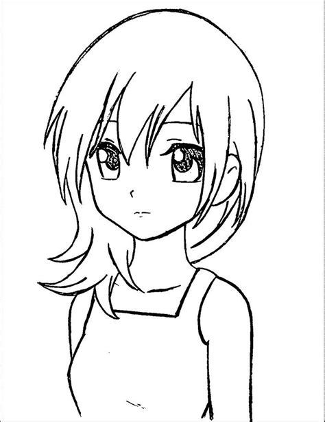 Manga Coloring Pages - #Coloring #Manga #pages | Anime kroki, Sevimli ...