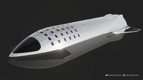 Renders of SpaceX new Starship design by Kimi Talvitie | human Mars