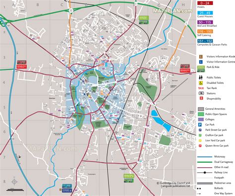 Cambridge printable sightseeing map - Visitor Information Centre ...