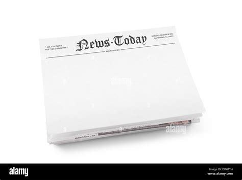 Blank newspaper with headline Stock Photo - Alamy